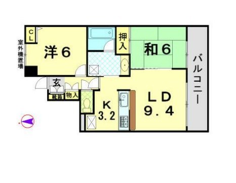 松戸中央公園パークハウス 402号室 間取り