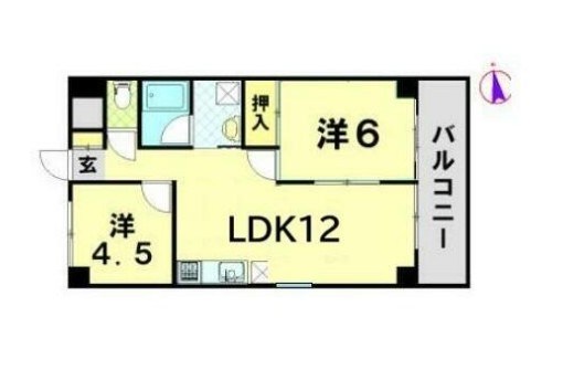 東京ロイヤルコート 502号室 間取り