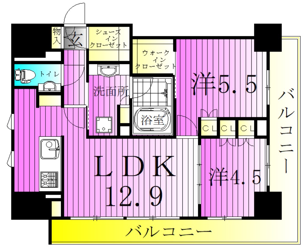 ザ・パークハビオ北千住 間取り図
