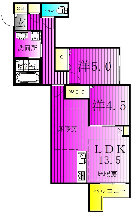 （仮称）柏市千代田１丁目メゾン 102号室 間取り