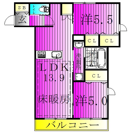（仮称）柏市千代田１丁目メゾン 201号室 間取り