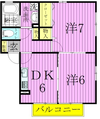 Ｅａｓｔ　Ｃｏｕｒｔ２６ 間取り図