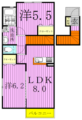 Chocolat・Repos～ショコラ・ルポ～ 203号室 間取り
