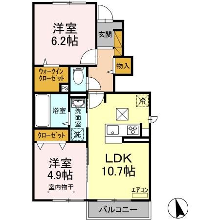 田園ドミールⅠ 101号室 間取り