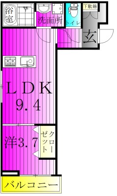 メゾン・ドゥ・アッシュ柏Ⅱ 304号室 間取り