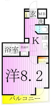 ミルーナヒルズ西新井大師ＷＥＳＴ 間取り図