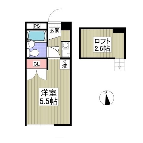 ブルーメアライ36B棟 間取り図