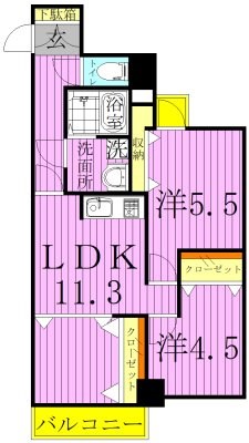 アーバンレックス西新井２ 間取り図