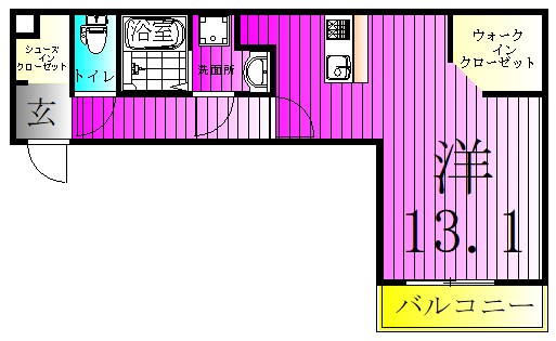レコルトみのり台 303号室 間取り