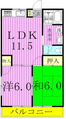 K・Sコーポ 101号室 間取り