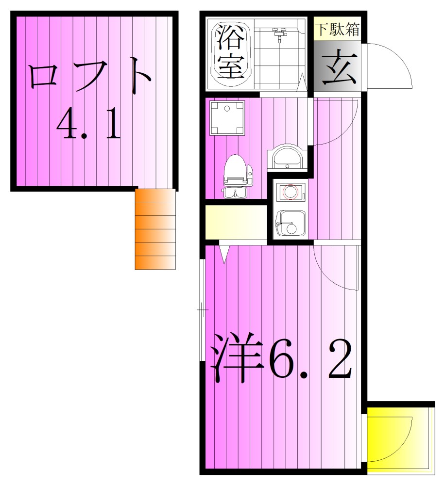 ウェストハイム草加高砂 間取り図