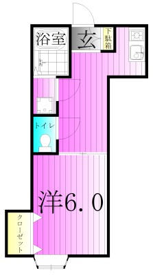 根津コーポ 間取り図