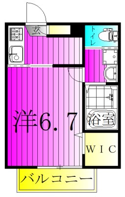 Ｓ－ＦＬＡＴ 201号室 間取り