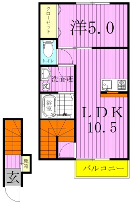 ディアコート 202号室 間取り