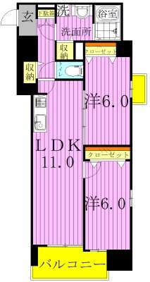 メゾンド・ボナー扇　弐番館 間取り図
