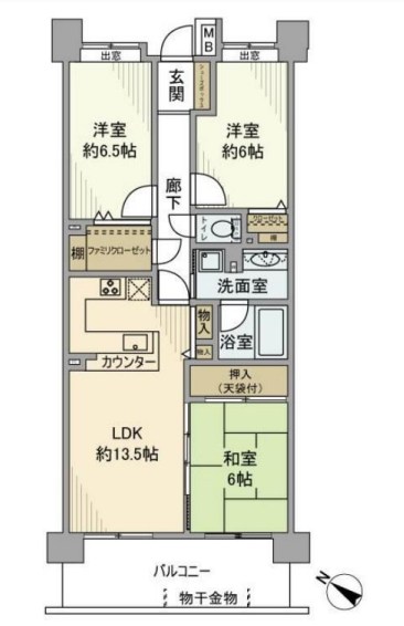 ゼファー四つ木ザナドゥ２１ 間取り図