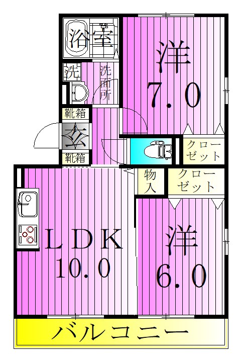 プランドール南水元 間取り図