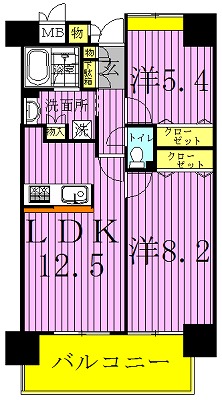 ウィンベル我孫子 601号室 間取り
