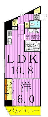 クローネ北千住 間取り図