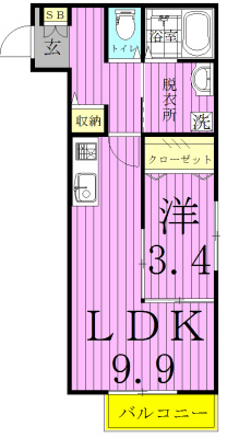 フラッツＭ 103号室 間取り