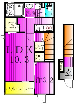 ラ・メール・ソレイユ 201号室 間取り