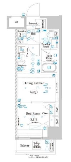 ラフィスタお花茶屋 間取り図