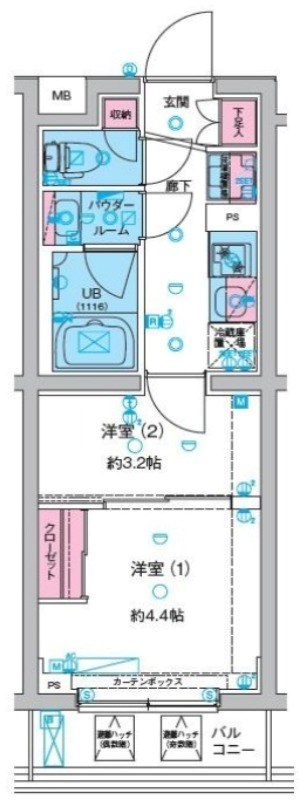 ジェノヴィア綾瀬Ⅲ 間取り図