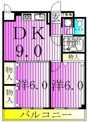 エステート日高 間取り図