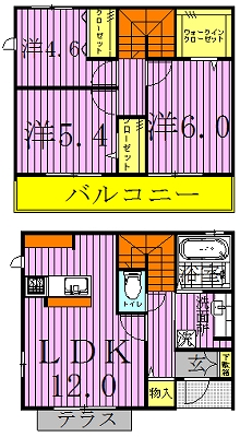 Ｖｉｖｉｅｎｄａつくし野  102号室 間取り