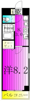 ラ・テール 403号室 間取り