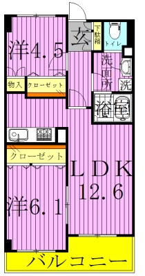 パスレル秀栄 間取り図