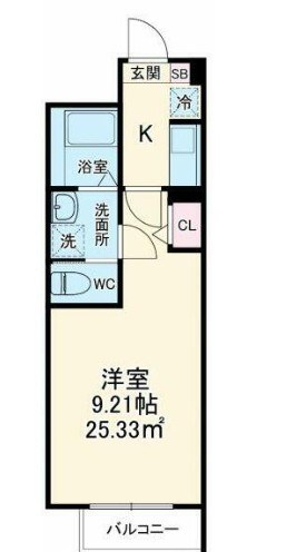 GRADUS北小金 102号室 間取り