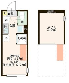 ハーモニーテラス町屋Ⅵ 間取り図