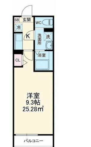 GRADUS北小金 103号室 間取り