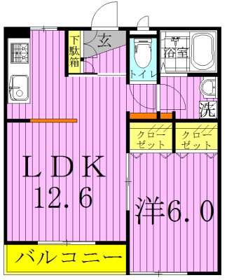 プレスティジュ柏ノール 205号室 間取り
