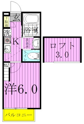 ユーフラット我孫子 202号室 間取り