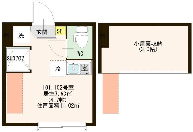 AVAND 北千住 間取り図