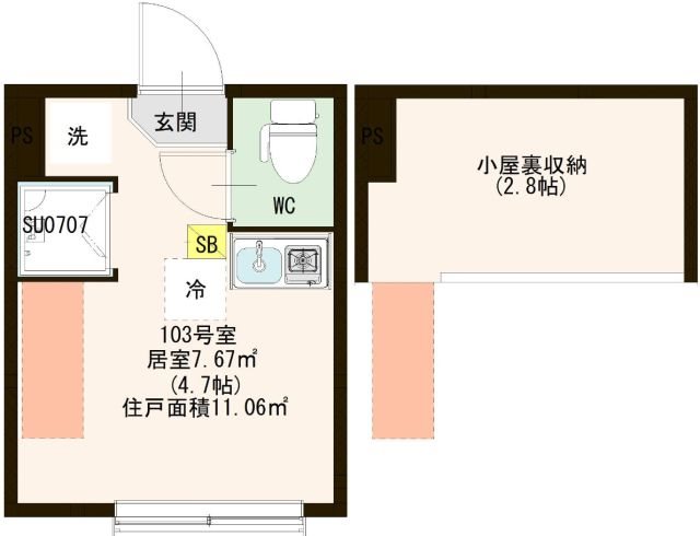 AVAND 北千住 間取り図
