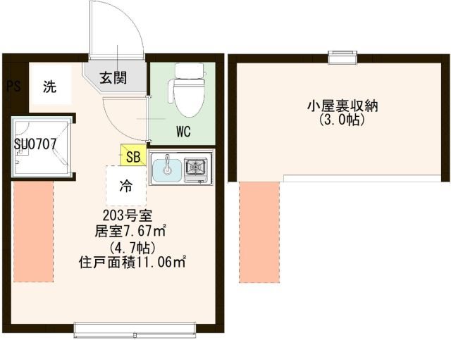 AVAND 北千住 間取り図