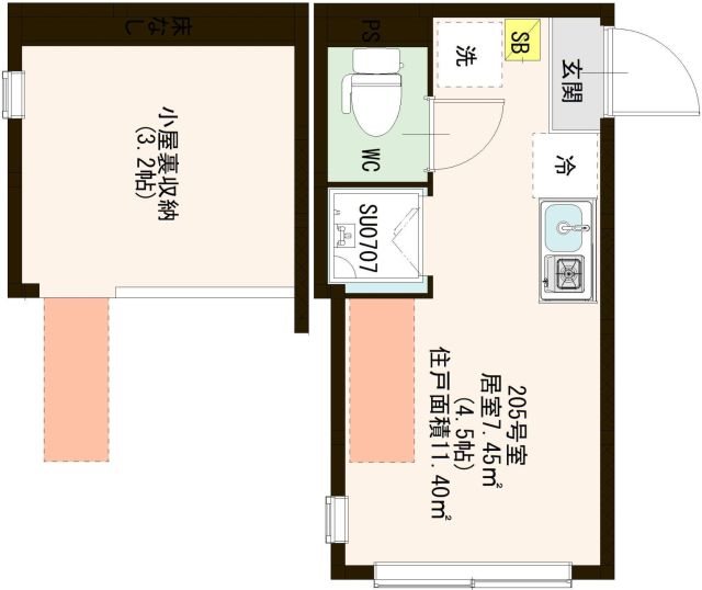 AVAND 北千住 間取り図