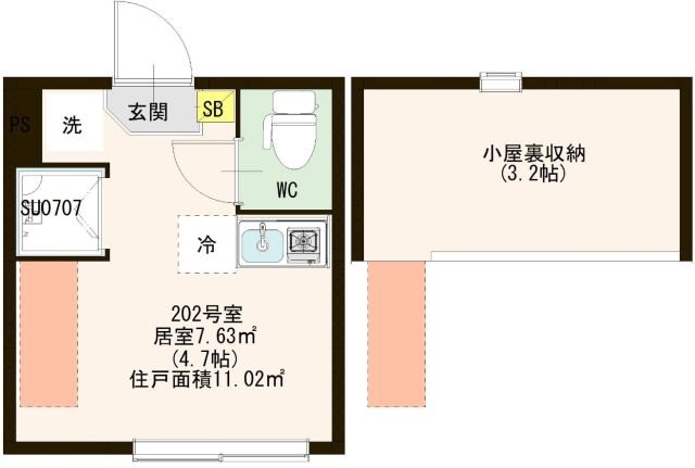 AVAND 北千住 間取り図