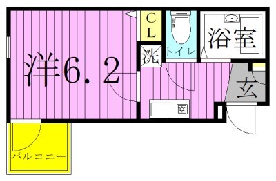 ＴＡＴＥＲＵＡｐａｒｔｍｅｎｔ足立区梅田４丁目 間取り図