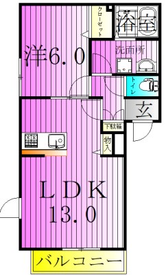 Twin Leaves　B 間取り図
