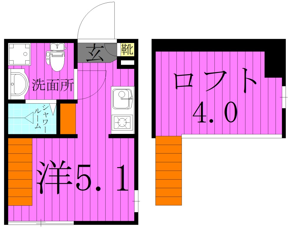 シェ ル サンキエム 堀切 間取り図