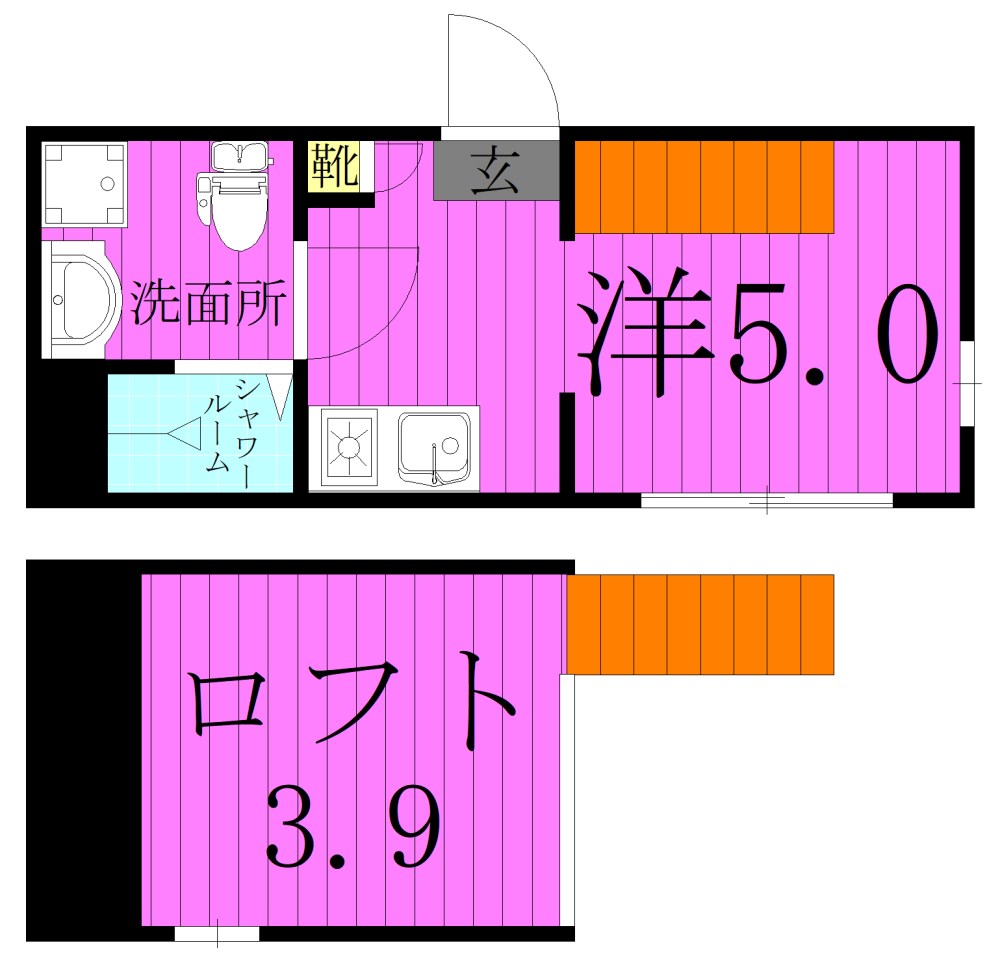 シェ ル サンキエム 堀切 間取り図