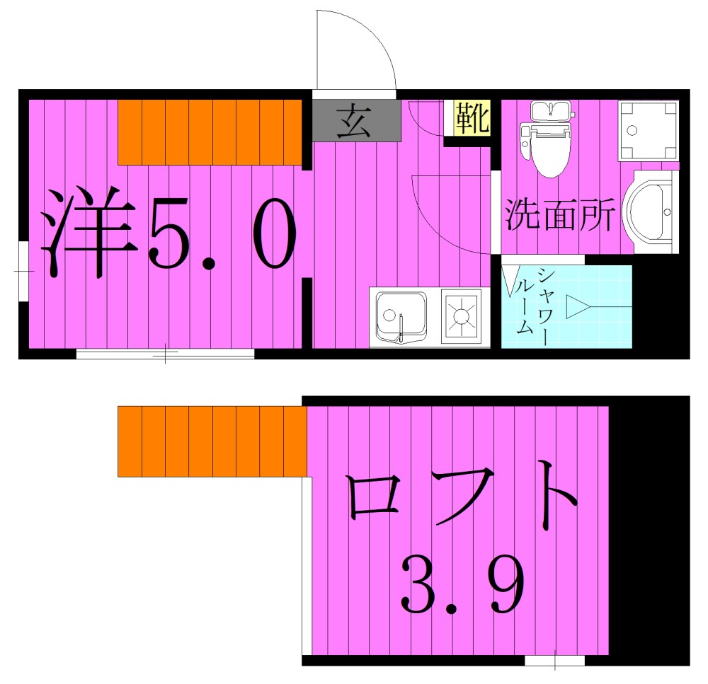 シェ ル サンキエム 堀切 間取り図