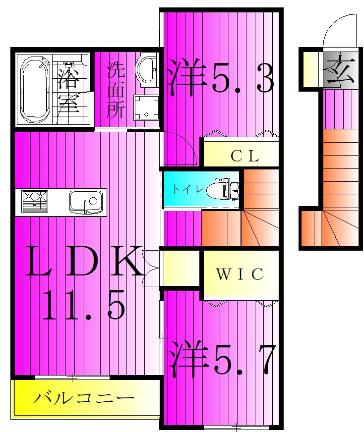 ＨＥＢＥＬ　ＭＡＩＳＯＮ・α 201号室 間取り
