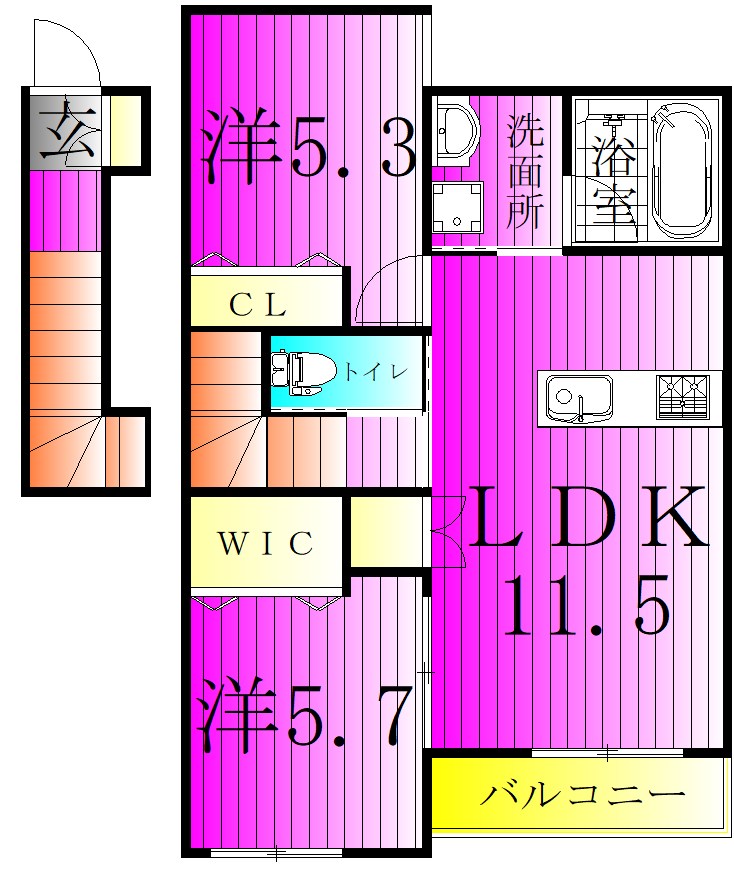 ＨＥＢＥＬ　ＭＡＩＳＯＮ・α 202号室 間取り