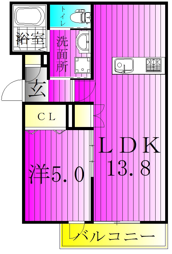 Ｉｓｔａｎａ　Ｋａｓｈｉｗａ 102号室 間取り