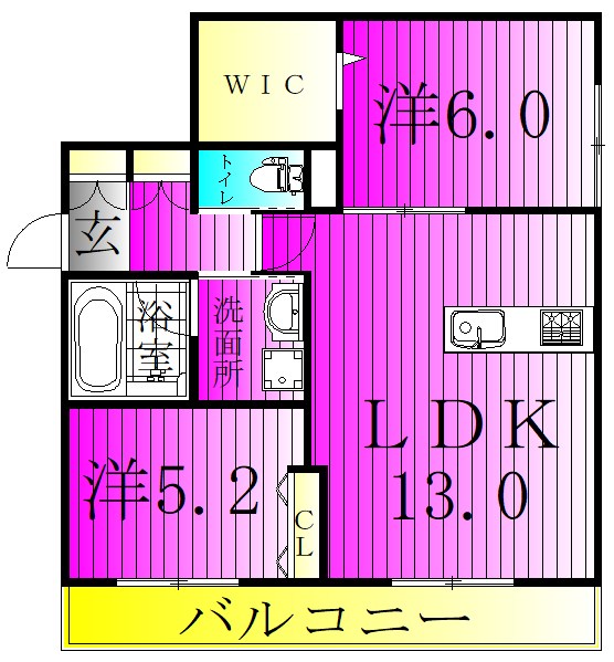 Ｉｓｔａｎａ　Ｋａｓｈｉｗａ 202号室 間取り